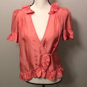 Rebecca Taylor Silky Coral Blouse